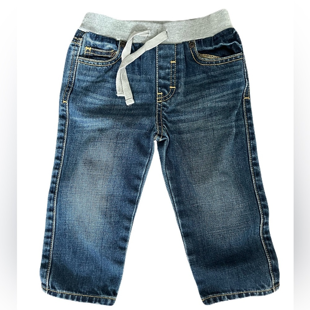 Tucker + Tate Blue and Gray Jeans with Adjustable Waistband